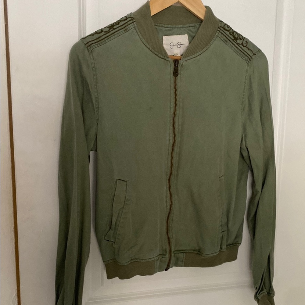 Olive Green Bomber Jacket